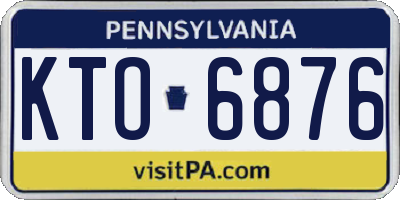 PA license plate KTO6876