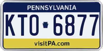 PA license plate KTO6877