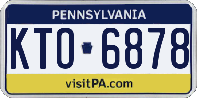 PA license plate KTO6878