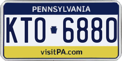 PA license plate KTO6880