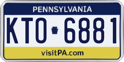 PA license plate KTO6881