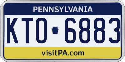 PA license plate KTO6883