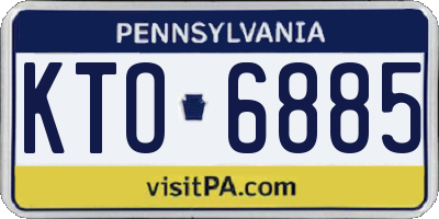 PA license plate KTO6885