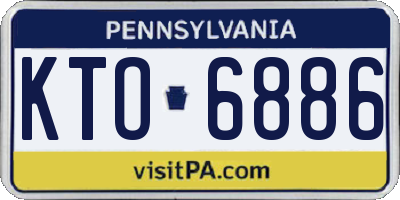 PA license plate KTO6886