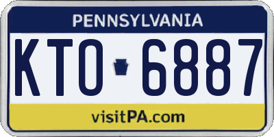 PA license plate KTO6887