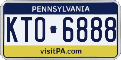 PA license plate KTO6888