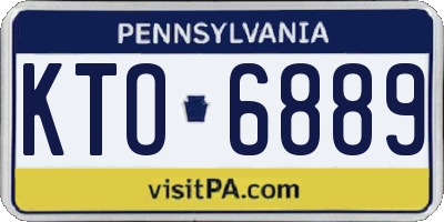 PA license plate KTO6889
