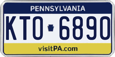 PA license plate KTO6890