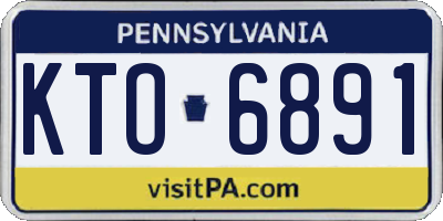 PA license plate KTO6891