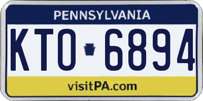 PA license plate KTO6894