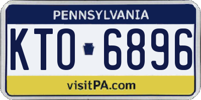 PA license plate KTO6896