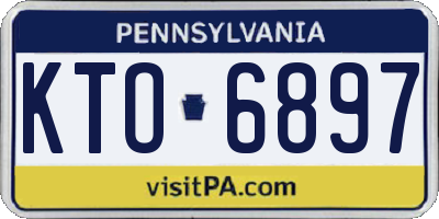 PA license plate KTO6897