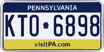 PA license plate KTO6898