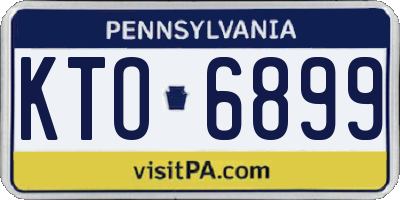 PA license plate KTO6899