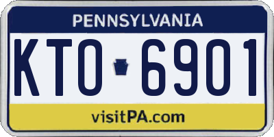 PA license plate KTO6901