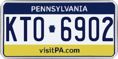 PA license plate KTO6902