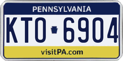 PA license plate KTO6904