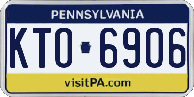 PA license plate KTO6906