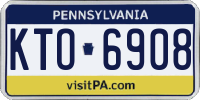PA license plate KTO6908
