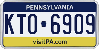 PA license plate KTO6909
