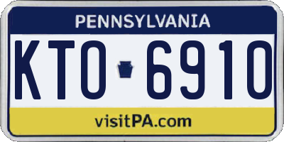 PA license plate KTO6910