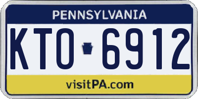 PA license plate KTO6912