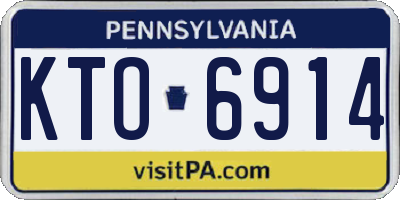 PA license plate KTO6914