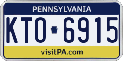 PA license plate KTO6915