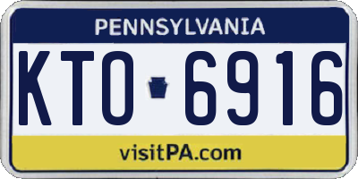 PA license plate KTO6916
