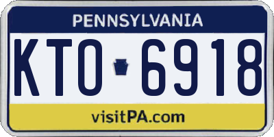 PA license plate KTO6918