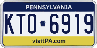 PA license plate KTO6919