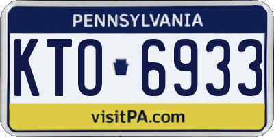 PA license plate KTO6933
