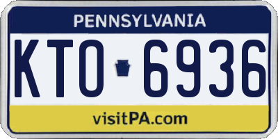 PA license plate KTO6936