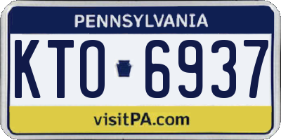 PA license plate KTO6937