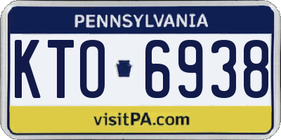 PA license plate KTO6938