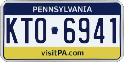 PA license plate KTO6941