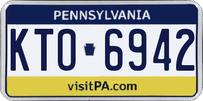 PA license plate KTO6942