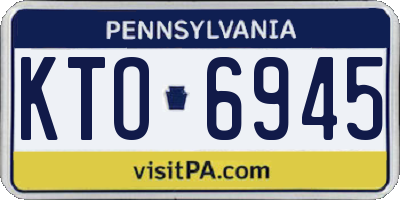 PA license plate KTO6945