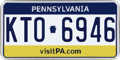 PA license plate KTO6946