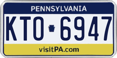 PA license plate KTO6947
