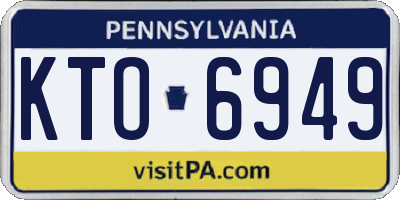 PA license plate KTO6949