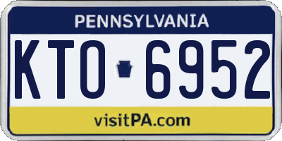 PA license plate KTO6952