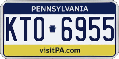 PA license plate KTO6955
