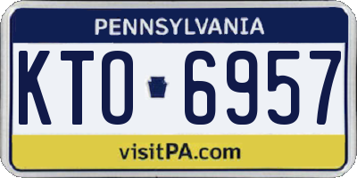 PA license plate KTO6957