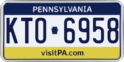 PA license plate KTO6958