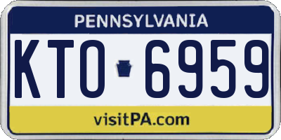 PA license plate KTO6959
