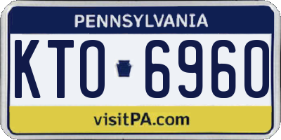 PA license plate KTO6960