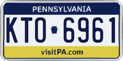 PA license plate KTO6961