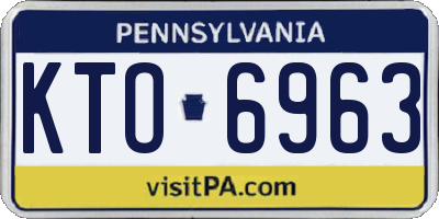 PA license plate KTO6963