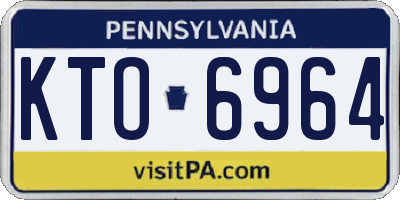 PA license plate KTO6964